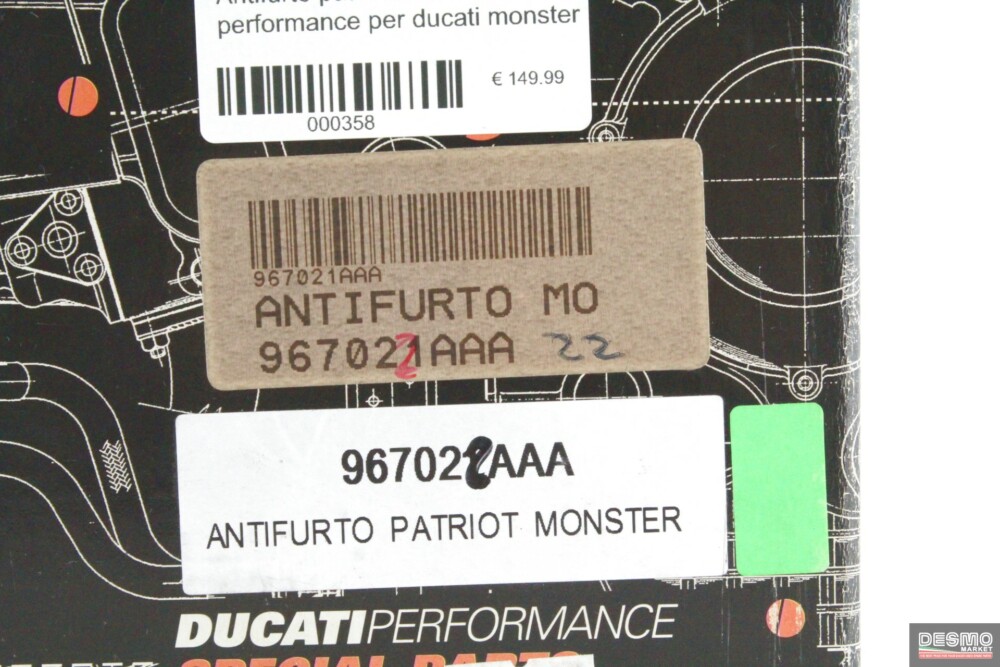 Antifurto patriot ducati performance per ducati monster