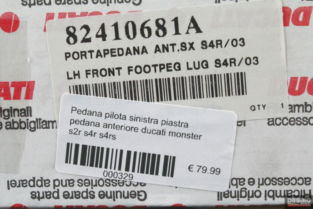 Pedana pilota sinistra piastra pedana anteriore ducati monster s2r s4r s4rs