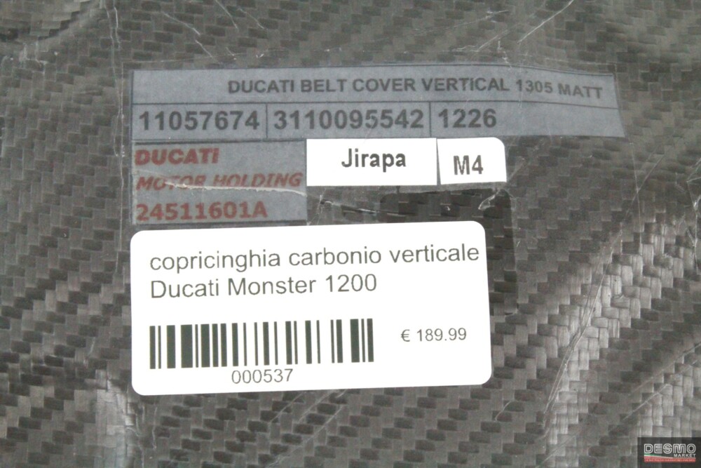 copricinghia carbonio verticale Ducati Monster 1200