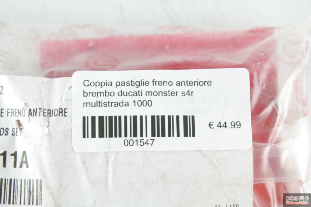 Coppia pastiglie freno anteriore brembo ducati monster s4r multistrada 1000