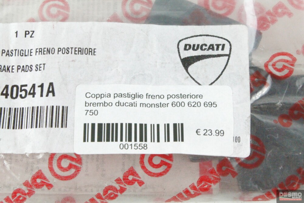 Coppia pastiglie freno posteriore brembo ducati monster 600 620 695 750