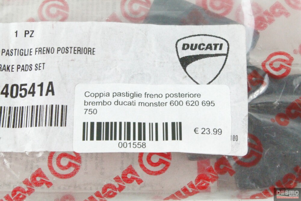 Coppia pastiglie freno posteriore brembo ducati monster 600 620 695 750