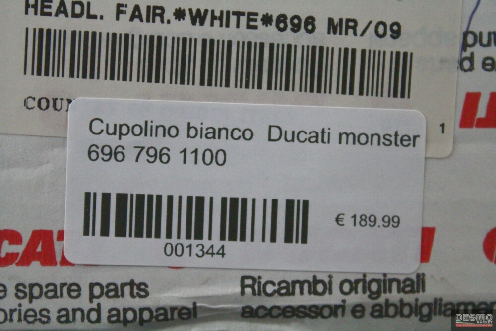 Cupolino bianco  Ducati monster 696 796 1100