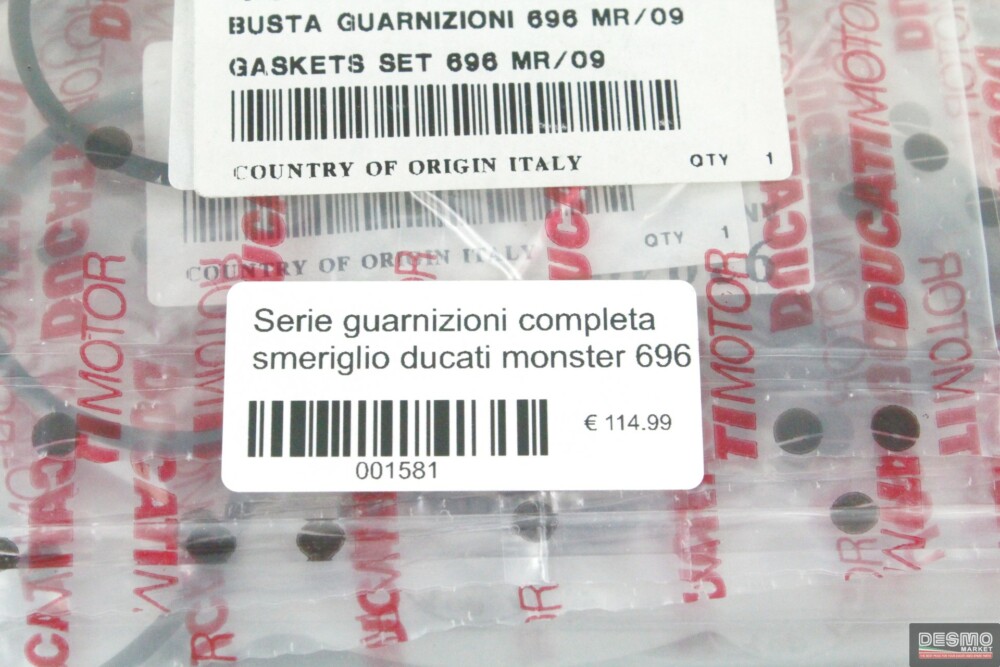 Serie guarnizioni completa smeriglio ducati monster 696