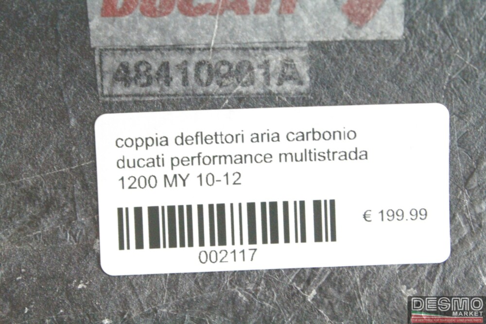 coppia deflettori aria carbonio ducati performance multistrada 1200 MY 10-12