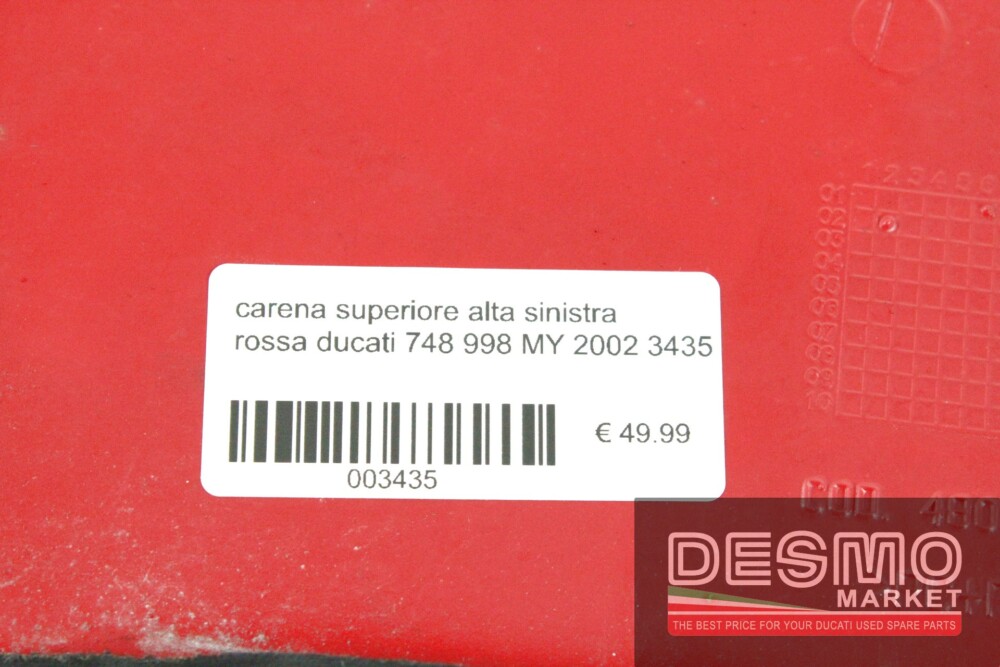 carena superiore alta sinistra rossa ducati 748 998 MY 2002 3435