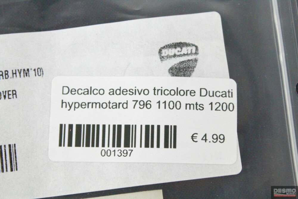 Decalco adesivo tricolore Ducati hypermotard 796 1100 mts 1200