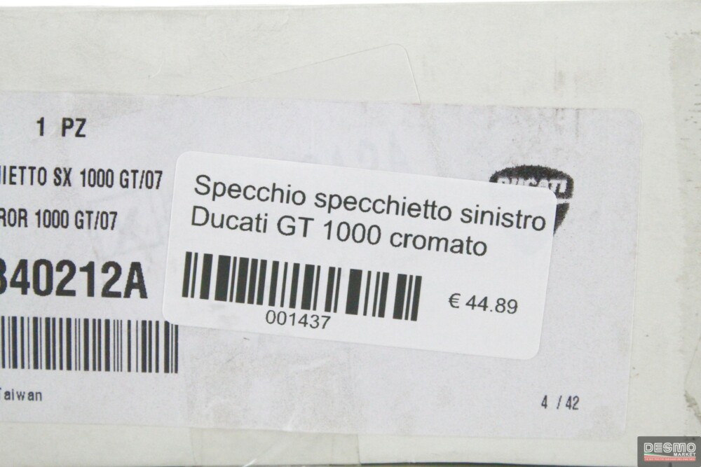 Specchio specchietto sinistro Ducati GT 1000 cromato