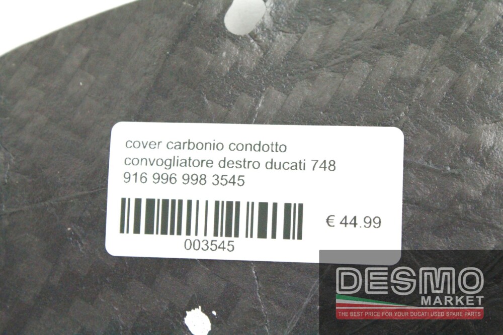 cover carbonio condotto convogliatore destro ducati 748 916 996 998 3545