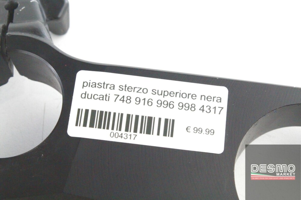 piastra sterzo superiore nera ducati 748 916 996 998 4317