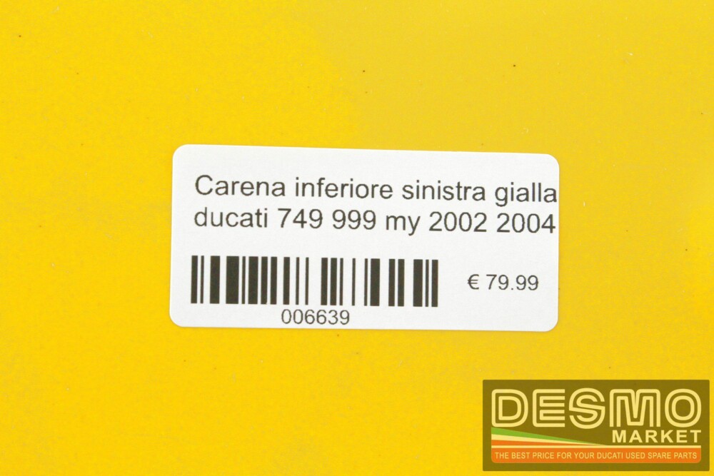Carena inferiore sinistra gialla ducati 749 999 my 2002 2004
