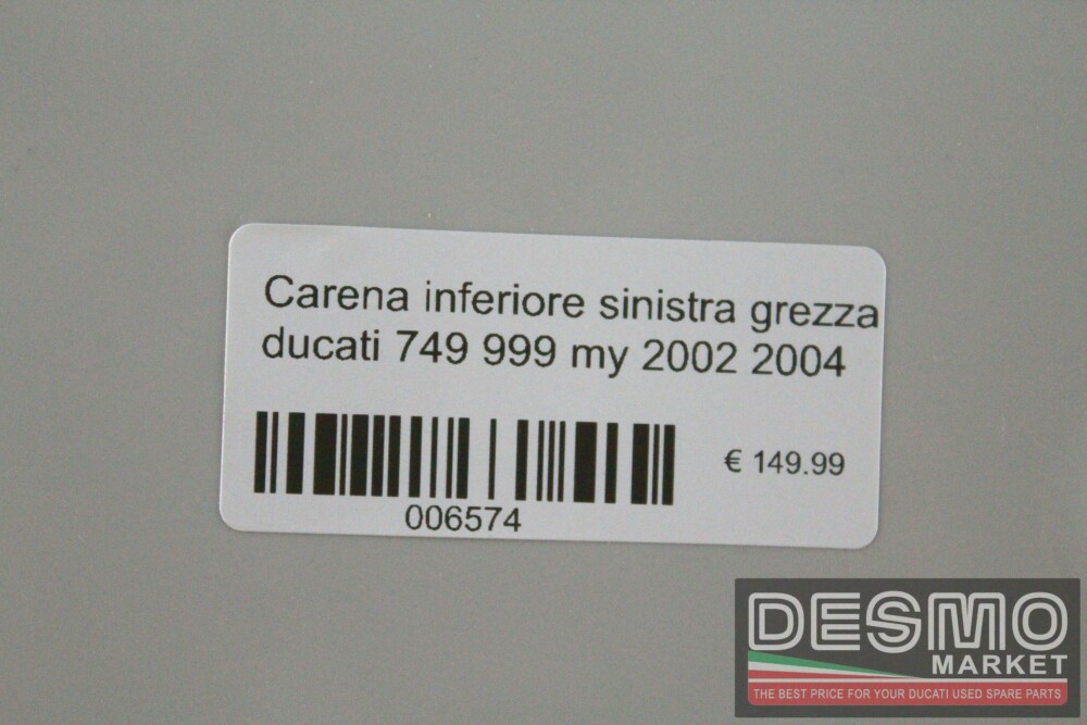 Carena inferiore sinistra grezza ducati 749 999 my 2002 2004