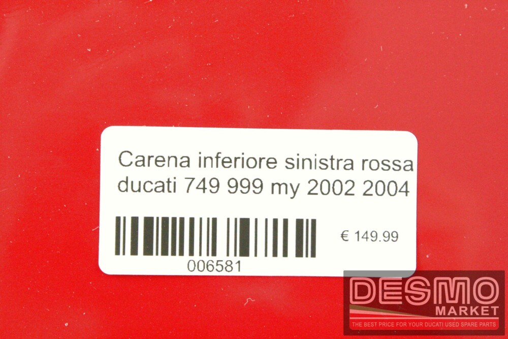 Carena inferiore sinistra rossa ducati 749 999 my 2002 2004
