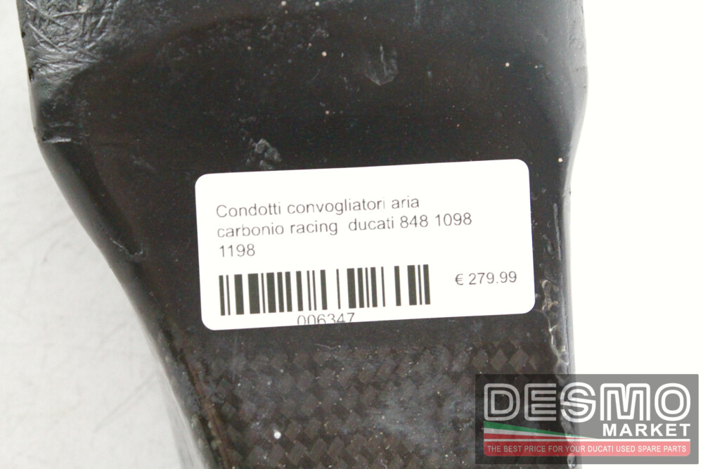 Condotti convogliatori aria carbonio racing ducati 848 1098 1198