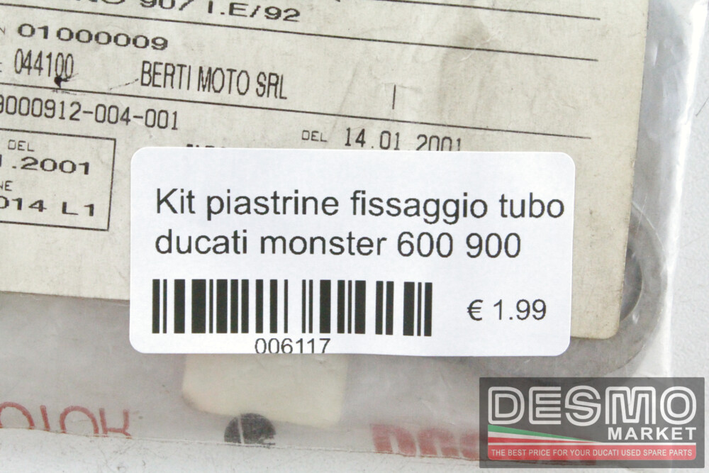 Kit piastrine fissaggio tubo ducati monster 600 900