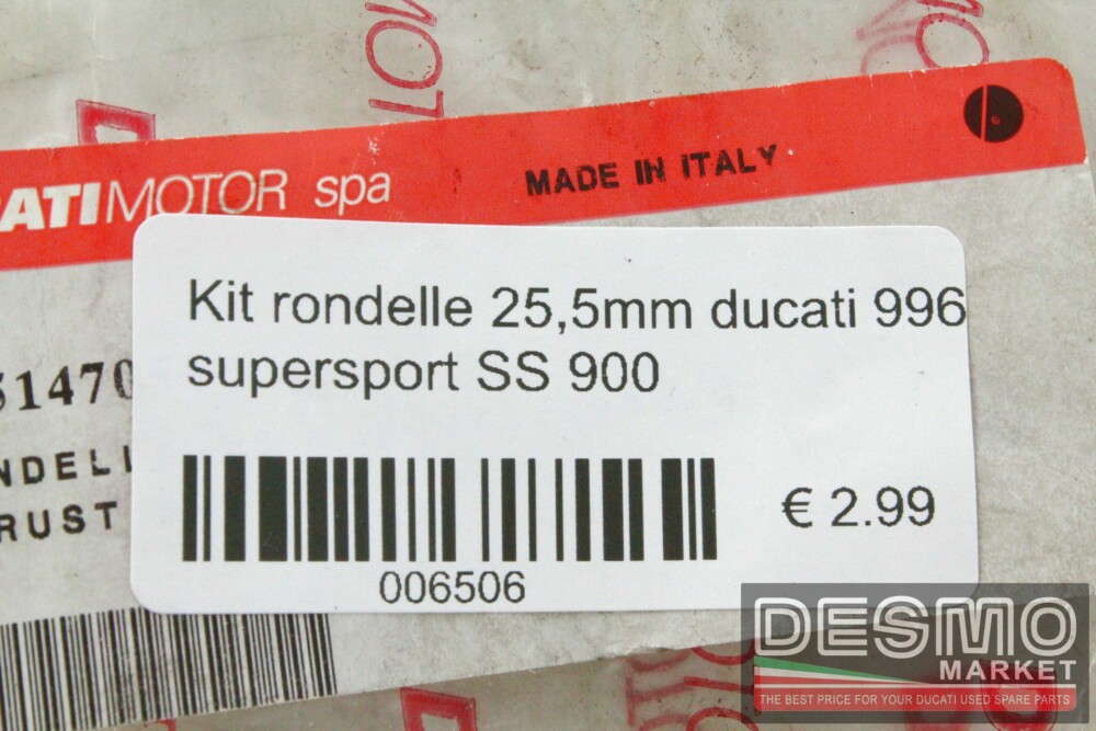 Kit rondelle 25,5 mm ducati 996 supersport SS 900