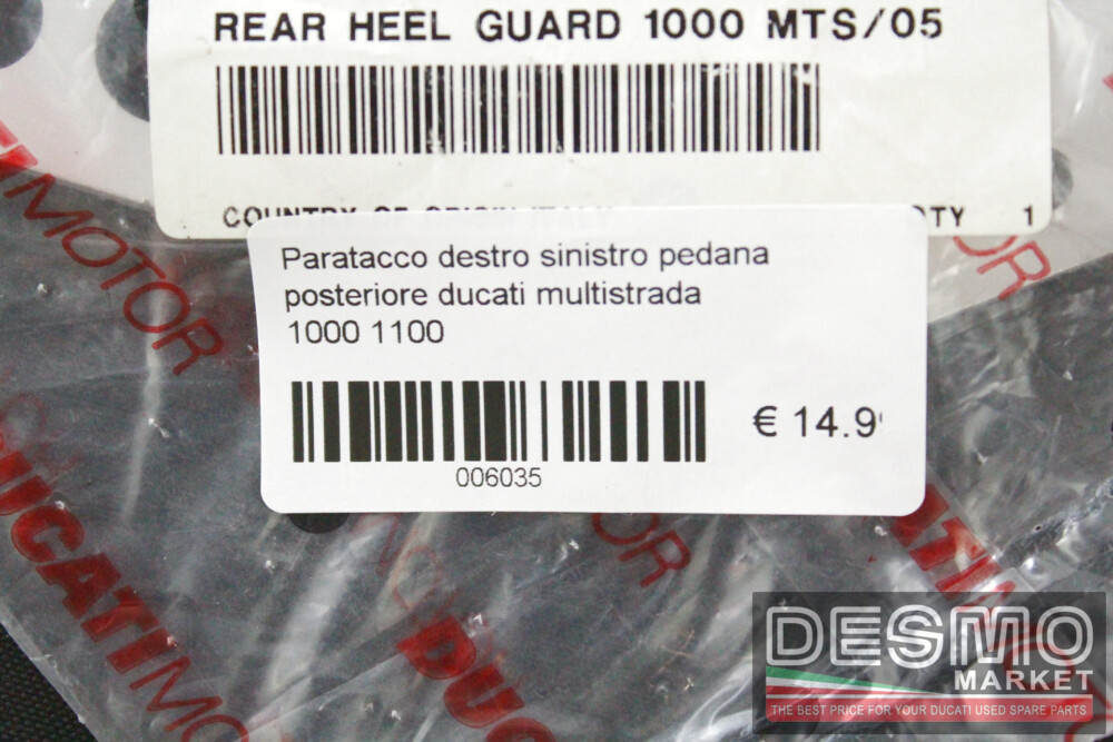 Paratacco destro sinistro pedana posteriore ducati multistrada 1000 1100