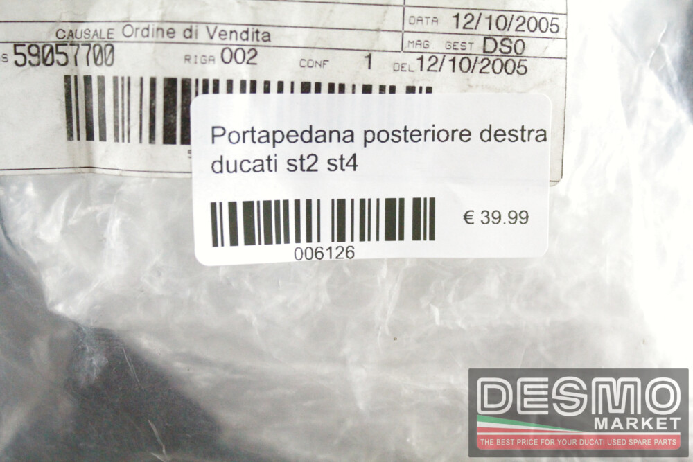 Portapedana posteriore destra ducati st2 st4