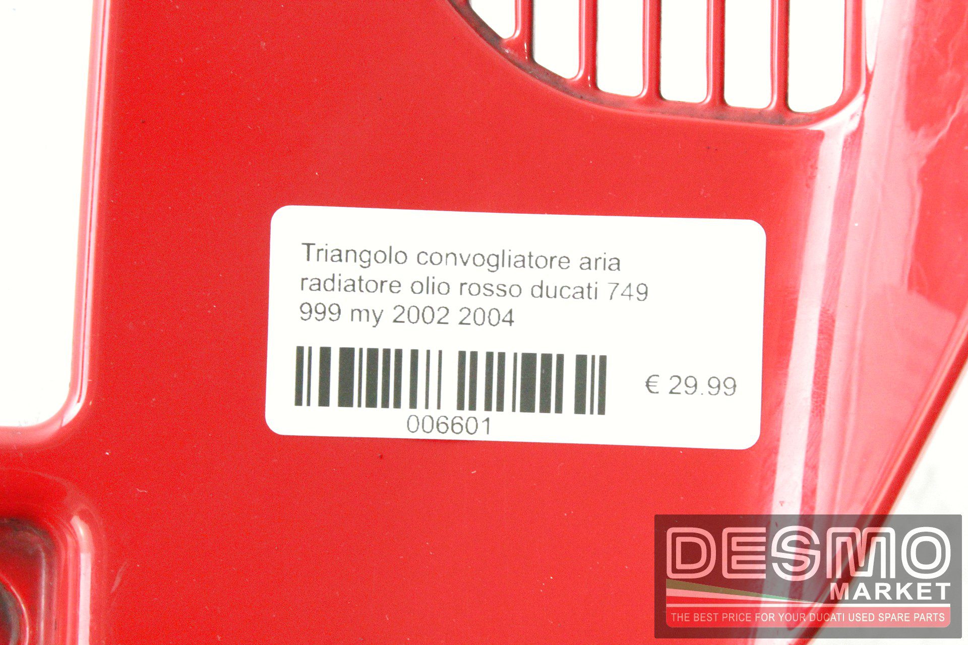 Triangolo convogliatore aria radiatore olio rosso ducati 749 999 my