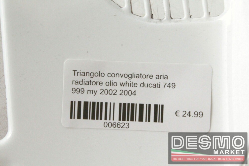 Triangolo convogliatore aria radiatore olio white ducati 749 999 my 2002 2004