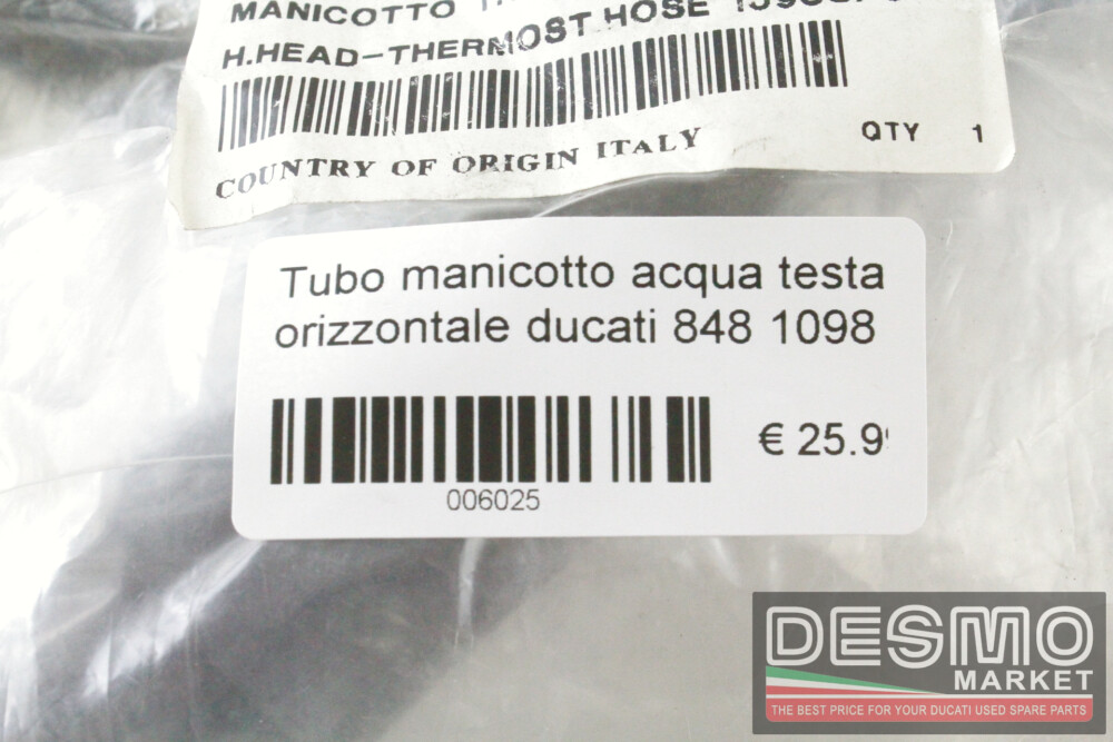 Tubo manicotto acqua testa orizzontale ducati 848 1098