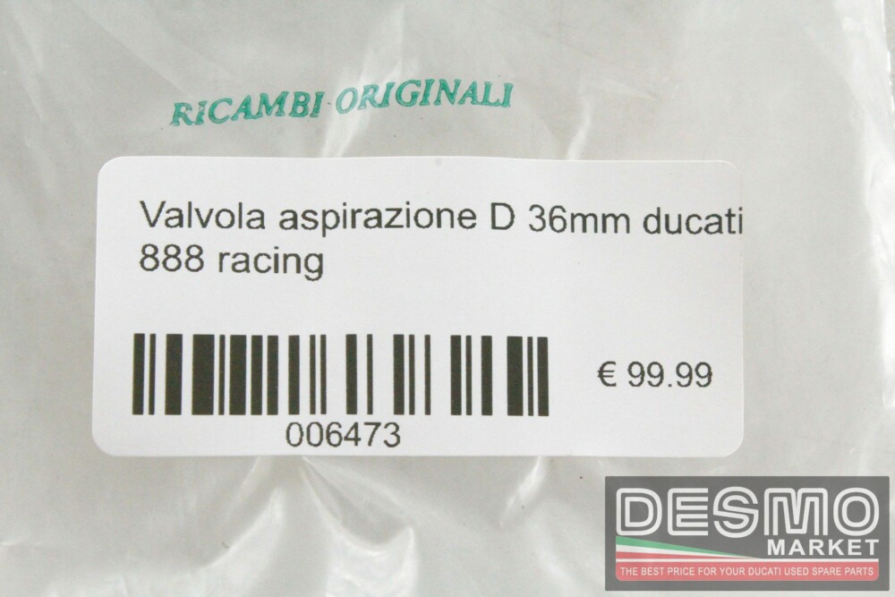 Valvola aspirazione D 36 mm ducati 888 racing