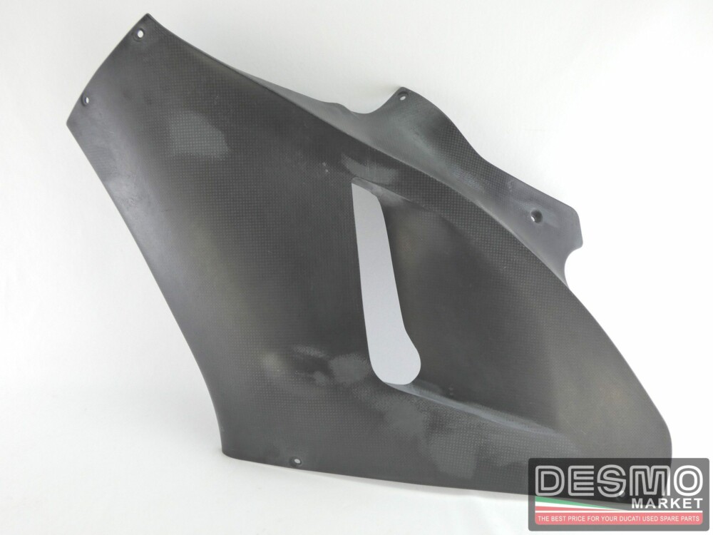 Raw finish carbon upper left side fairing ducati desmosedici RR my 2008