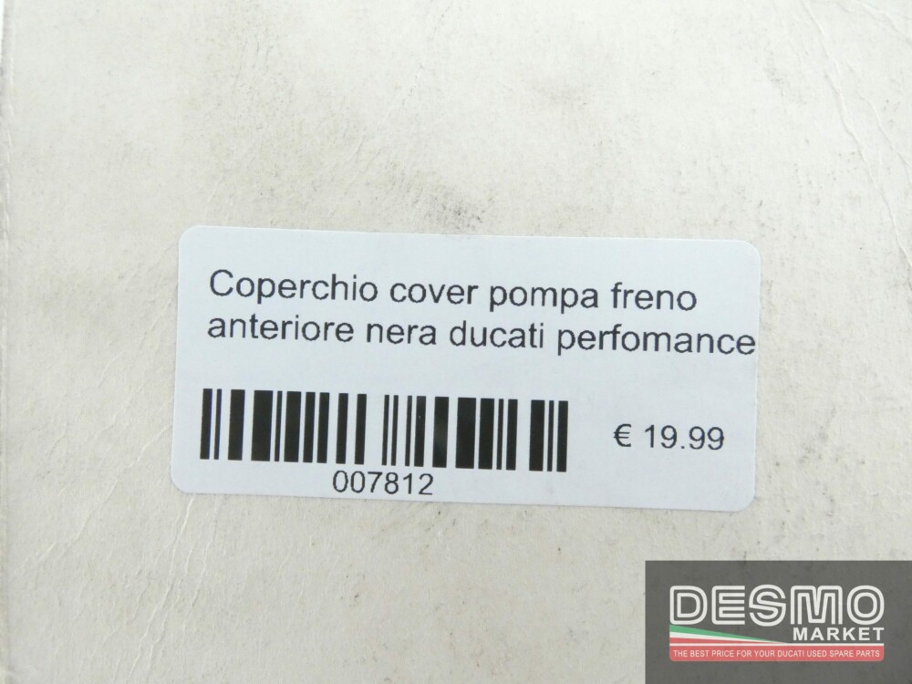 Coperchio cover pompa freno anteriore nera ducati perfomance