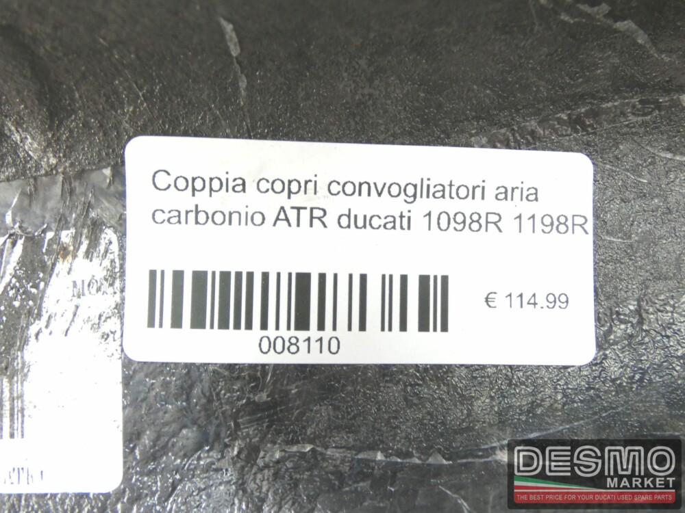 Coppia copri convogliatori aria carbonio ATR ducati 1098R 1198R