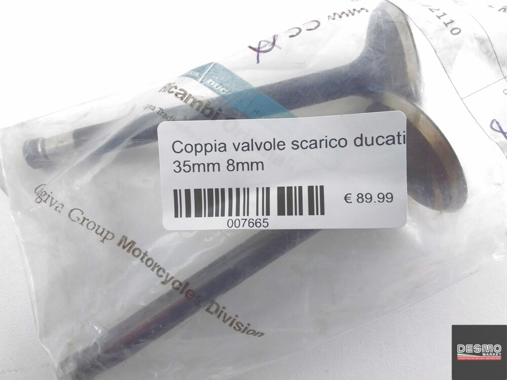 Coppia valvole scarico ducati 35mm 8mm