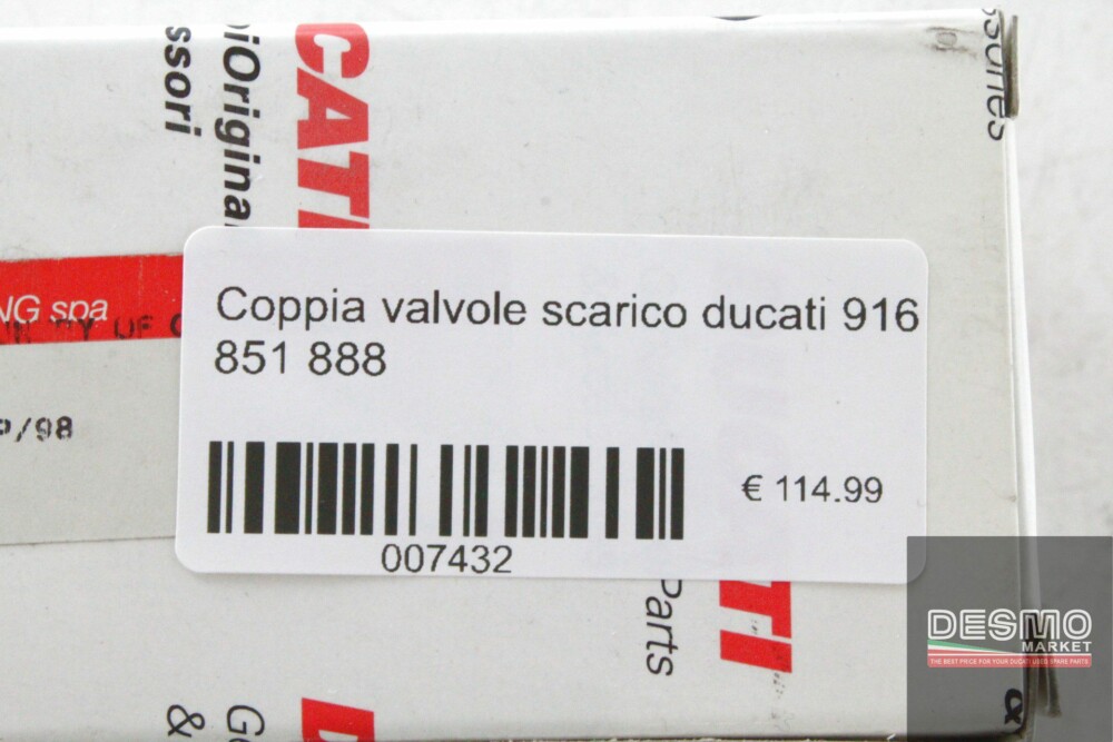 Coppia valvole scarico ducati 916 851 888