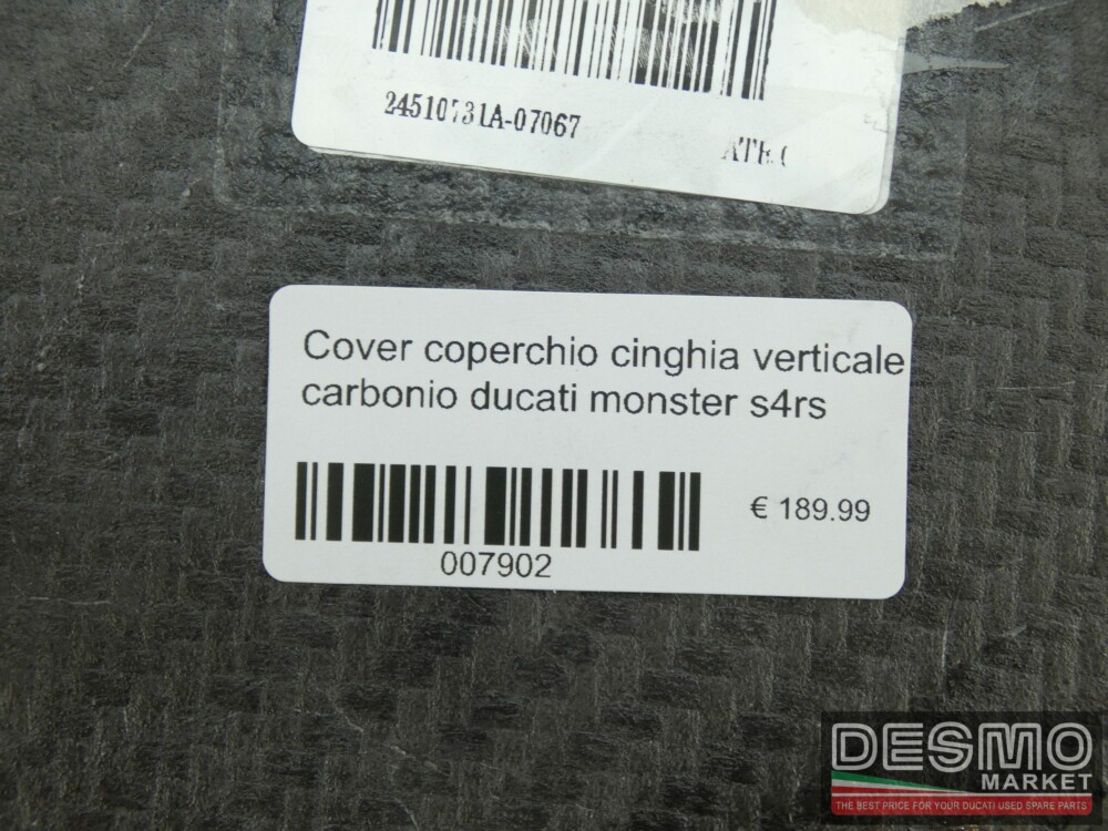 Cover coperchio cinghia verticale carbonio ducati monster s4rs