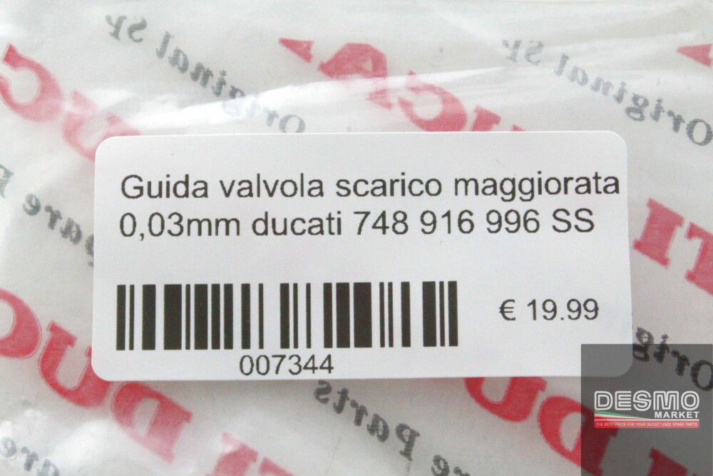 Guida valvola scarico maggiorata 0,03mm ducati 748 916 996 SS