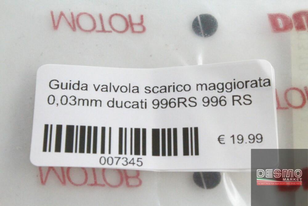 Guida valvola scarico maggiorata 0,03mm ducati 996RS 996 RS