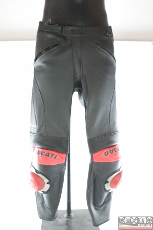 Pantaloni tuta divisibile pelle neri ducati performance Dainese