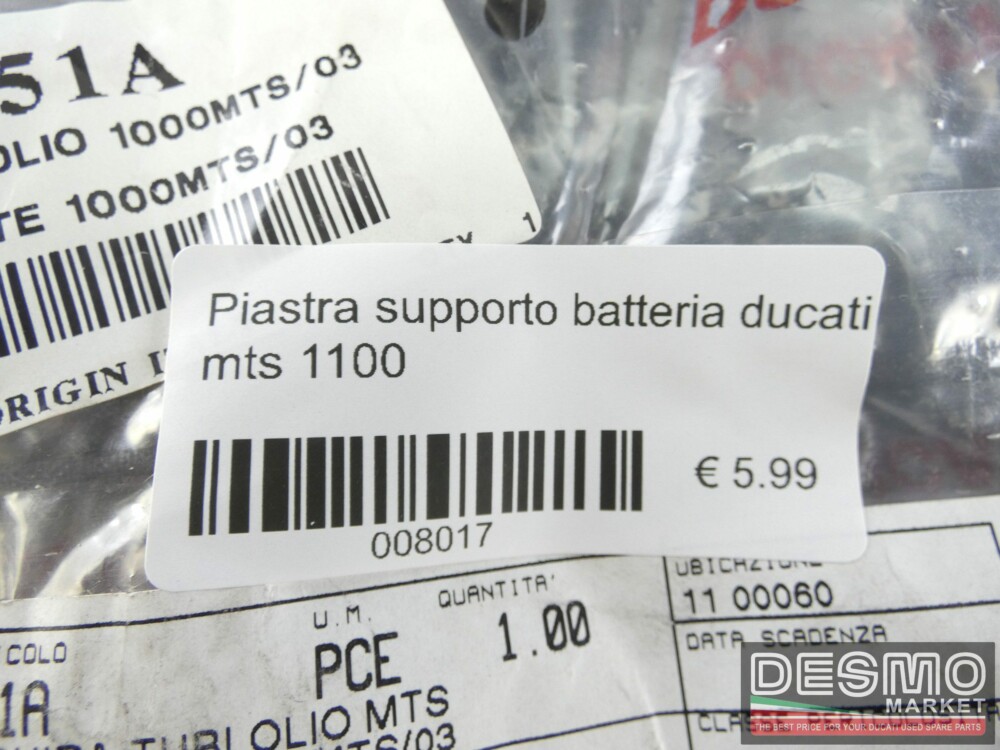 Piastra supporto batteria ducati mts 1100