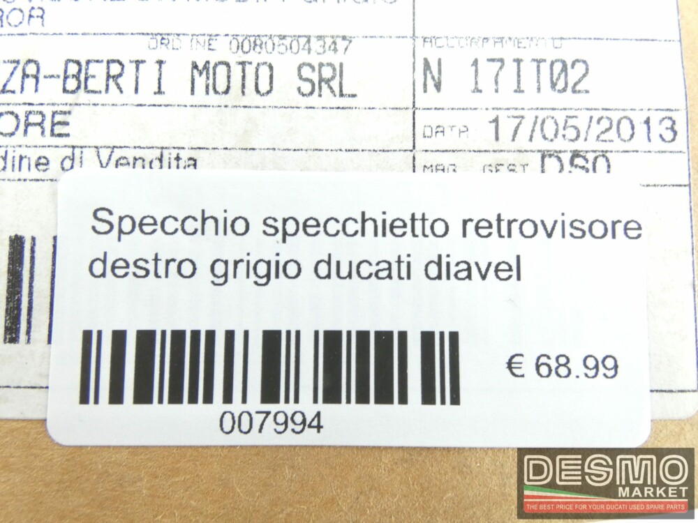 Specchio specchietto retrovisore destro grigio ducati diavel