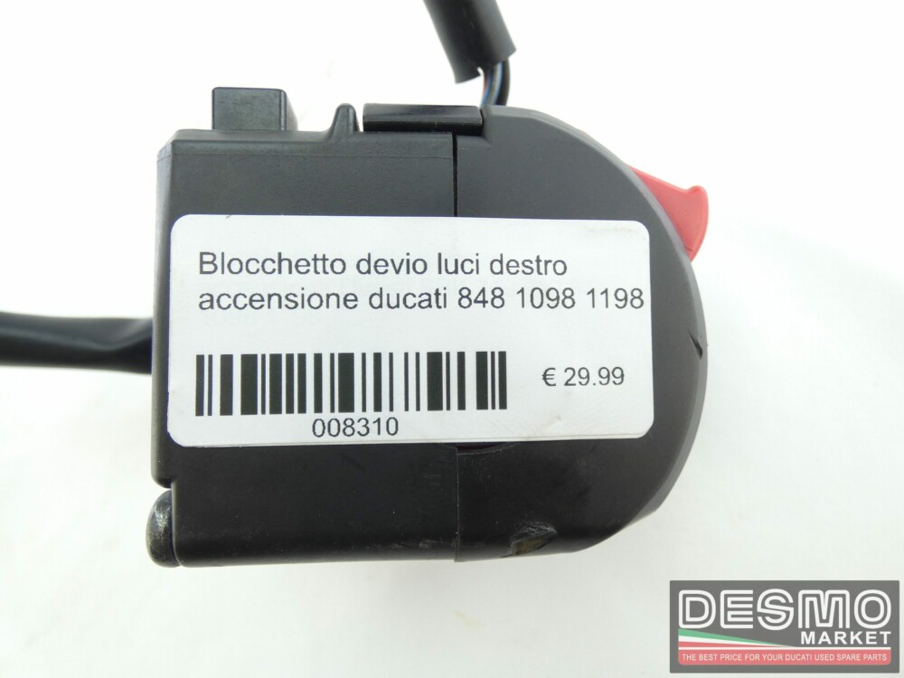 Blocchetto devio luci destro accensione ducati 848 1098 1198