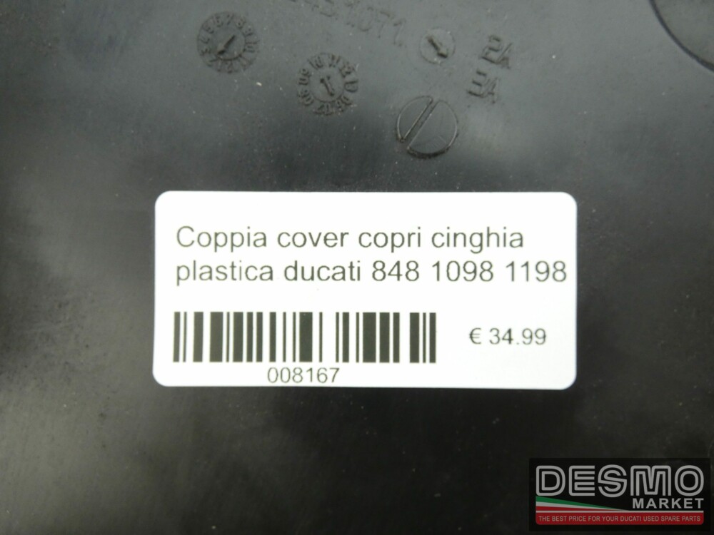 Coppia cover copri cinghia plastica ducati 848 1098 1198