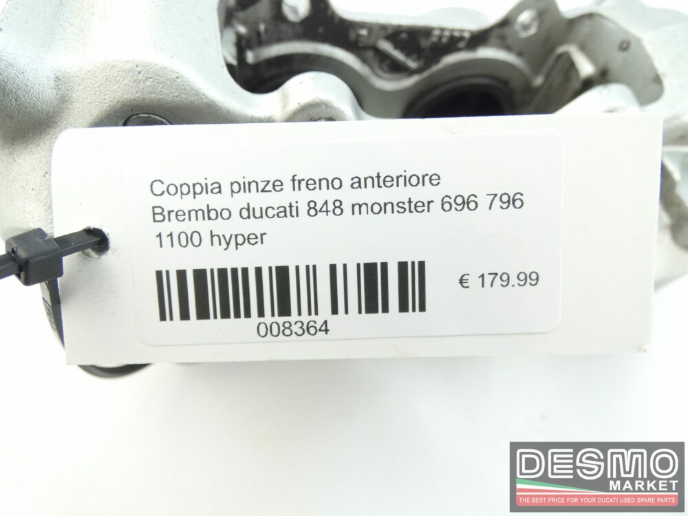 Coppia pinze freno anteriore Brembo ducati 848 monster 696 796 1100 hyper