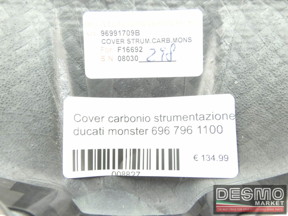 Cover carbonio strumentazione ducati monster 696 796 1100