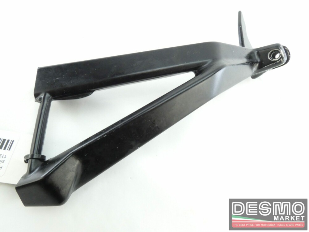 Piastra pedana passeggero sinistra nera ducati 848 1098 1198