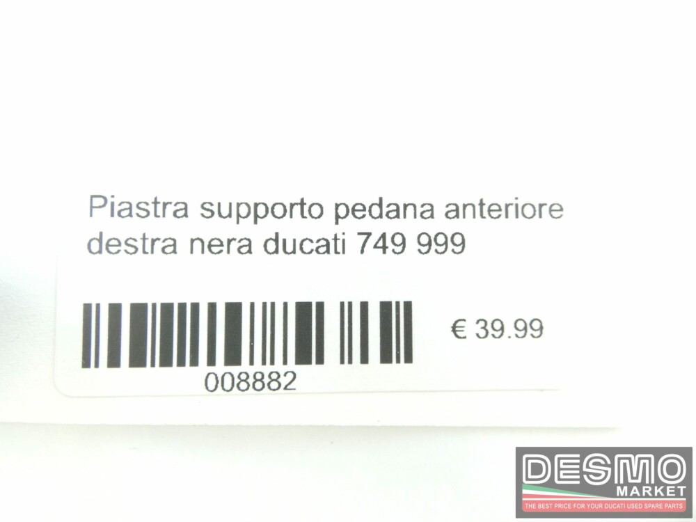 Piastra supporto pedana anteriore destra nera ducati 749 999