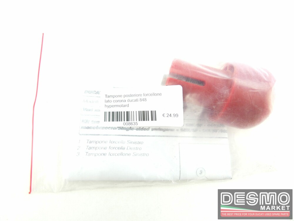 Tampone posteriore forcellone lato corona ducati 848 hypermotard