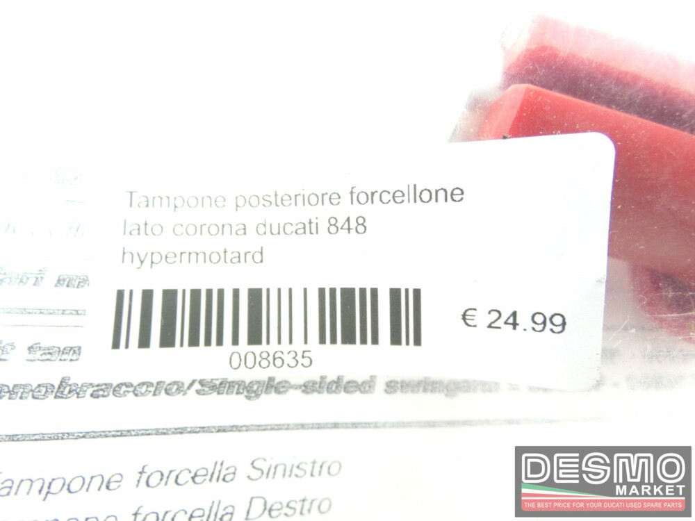 Tampone posteriore forcellone lato corona ducati 848 hypermotard