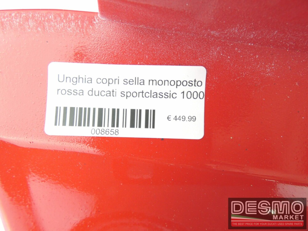 Unghia copri sella monoposto rossa ducati sportclassic 1000