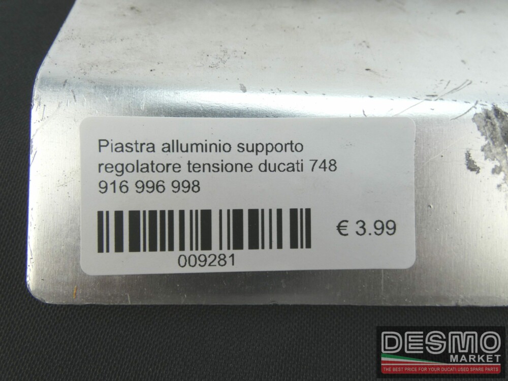 Piastra alluminio supporto regolatore tensione ducati 748 916 996 998