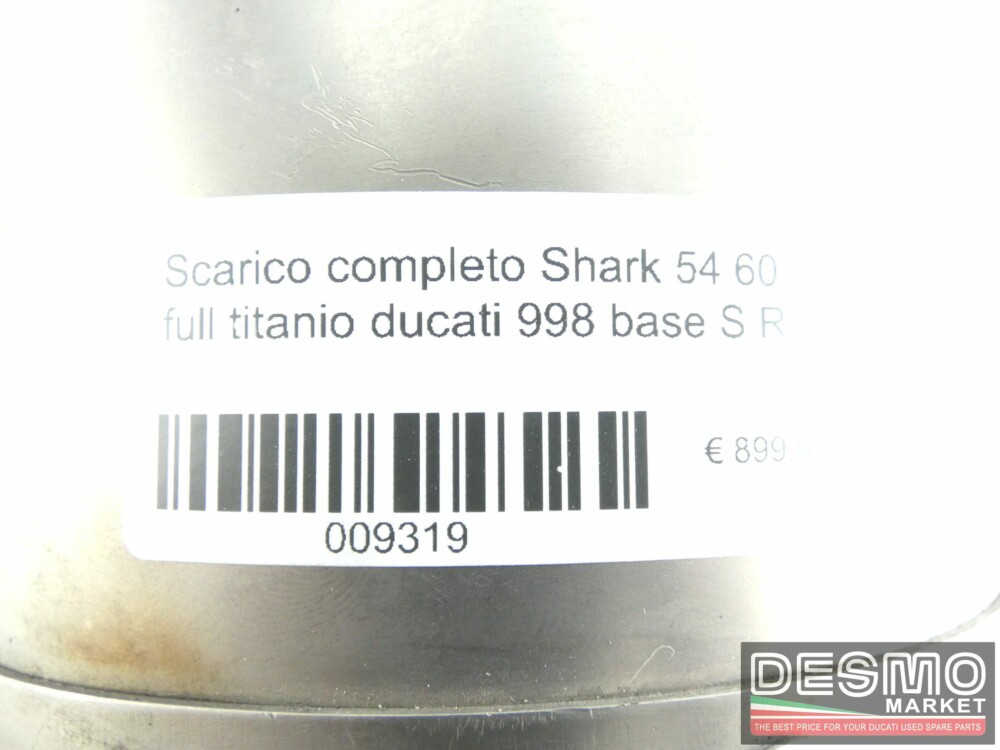 Scarico completo Shark 54 60 mm full titanio ducati 998 base S R