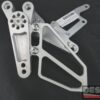 Pedane CNC argento universali con paratacchi interasse 45 mm