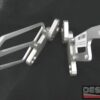 Pedane CNC argento universali con paratacchi interasse 45 mm